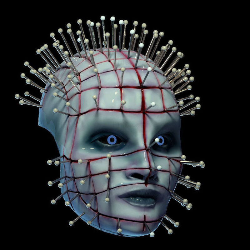 猛鬼追魂钉子头Hellraiser pinhead 2022 面具 3d 打印模型