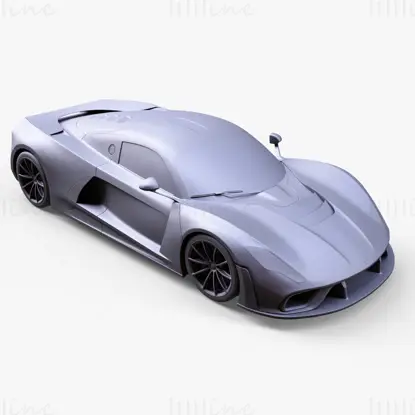 Hennesey Venom F5 Araba 3D Modeli