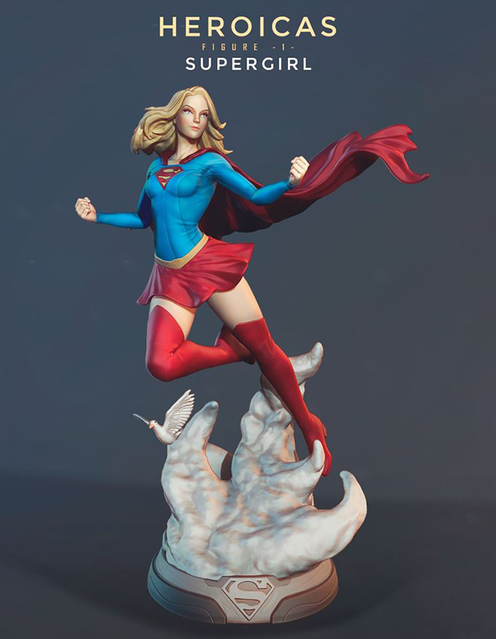 Heroicas Supergirl 3D Model Ready to Print STL