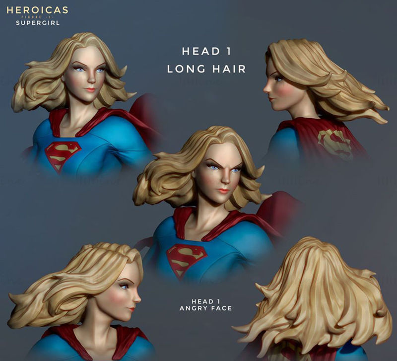 Heroicas Supergirl Modelo 3D Listo para Imprimir STL