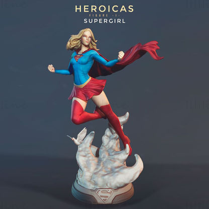 Heroicas Supergirl 3D Model Ready to Print STL