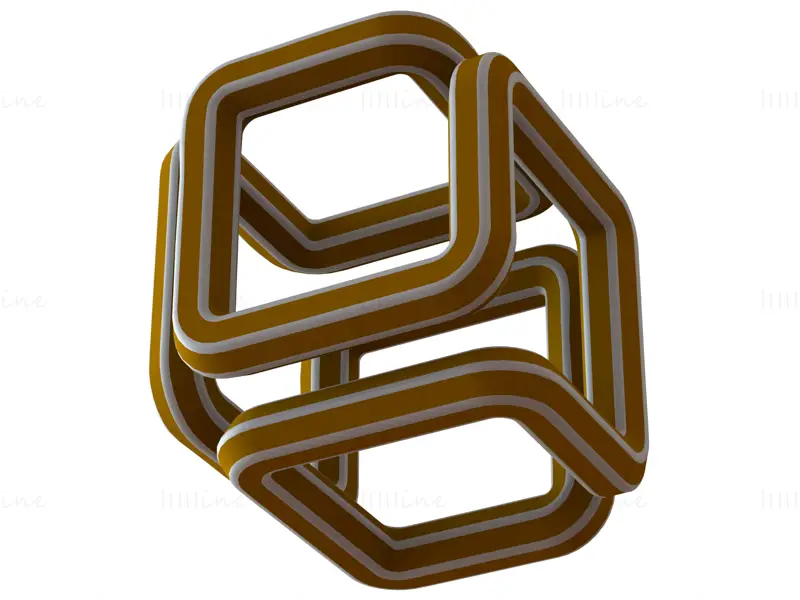 Hexa-Unendlichkeitswürfel 3D-Druckmodell
