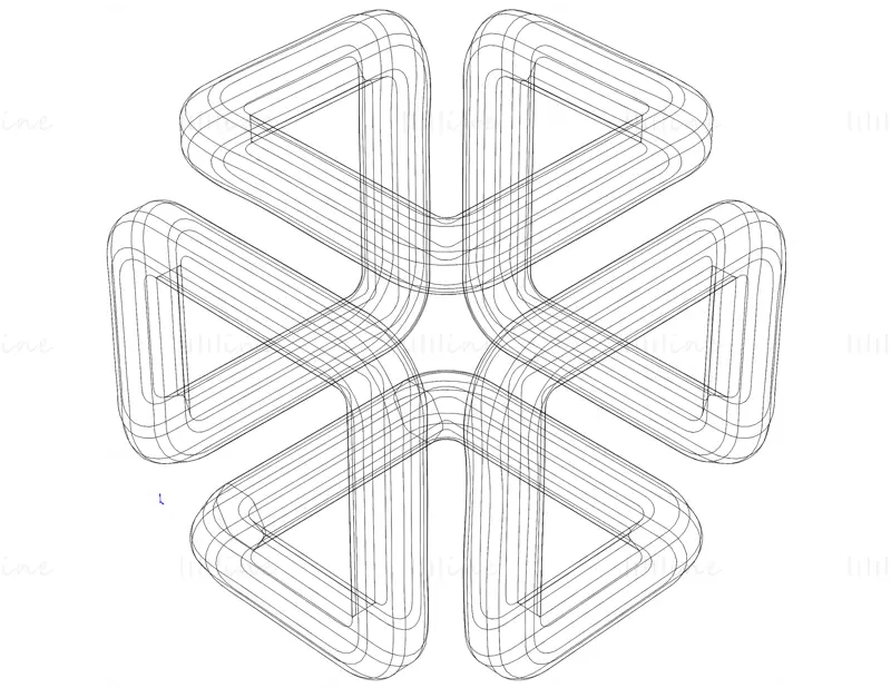 Modelo de impressão 3D Hexa Infinity Cube