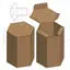 Hexagonal packaging box dieline vector