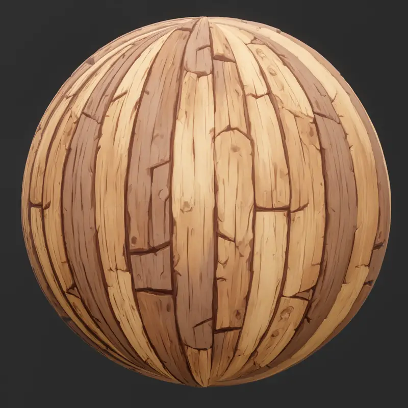 High Detailed Stylized Wood Seamless Texture