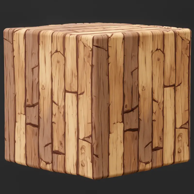 High Detailed Stylized Wood Seamless Texture