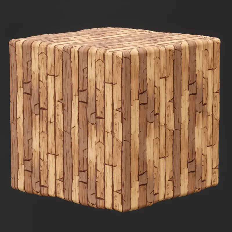 High Detailed Stylized Wood Seamless Texture