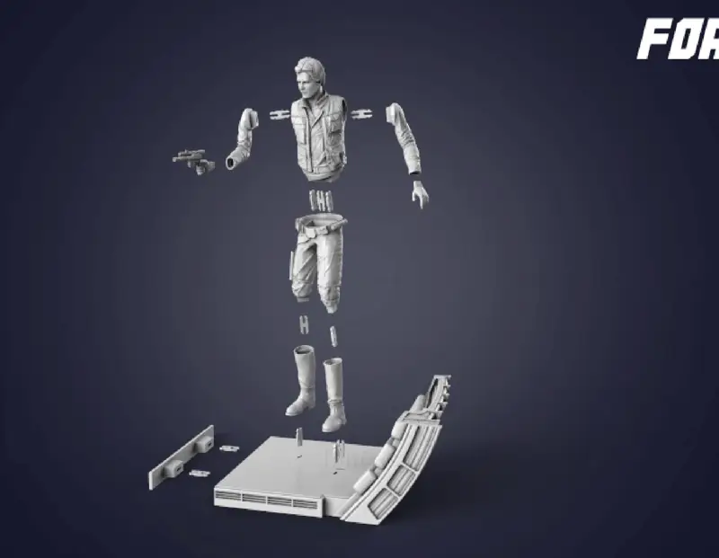 Kiváló minőségű Han Solo 3D modell STL nyomtatásra készen