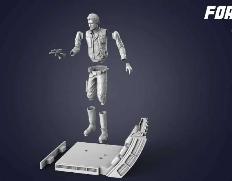 Kiváló minőségű Han Solo 3D modell STL nyomtatásra készen