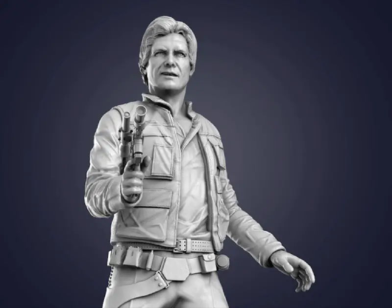 Kiváló minőségű Han Solo 3D modell STL nyomtatásra készen