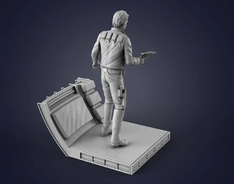 Kiváló minőségű Han Solo 3D modell STL nyomtatásra készen