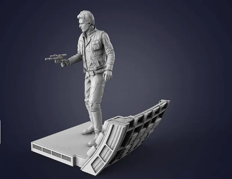 Kiváló minőségű Han Solo 3D modell STL nyomtatásra készen