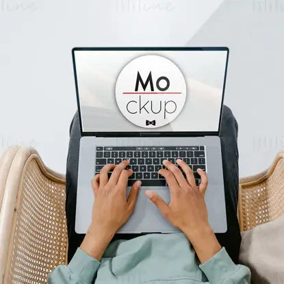 Hoogwaardige laptopcomputermockup