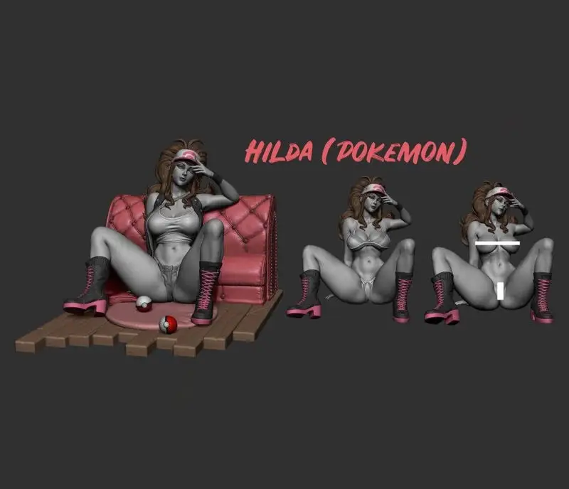 Hilda from Pokemon Sexy Figure 3D Printing Model STL