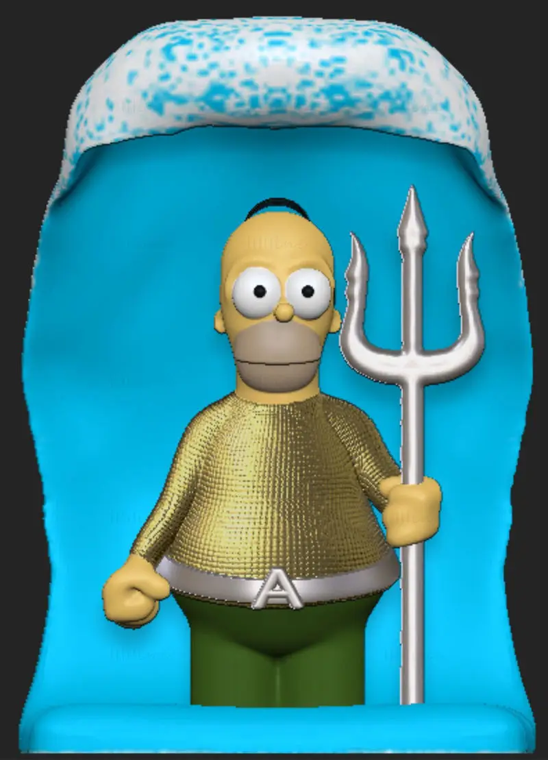 Homer Simpson Aquaman 3D Printing Model STL