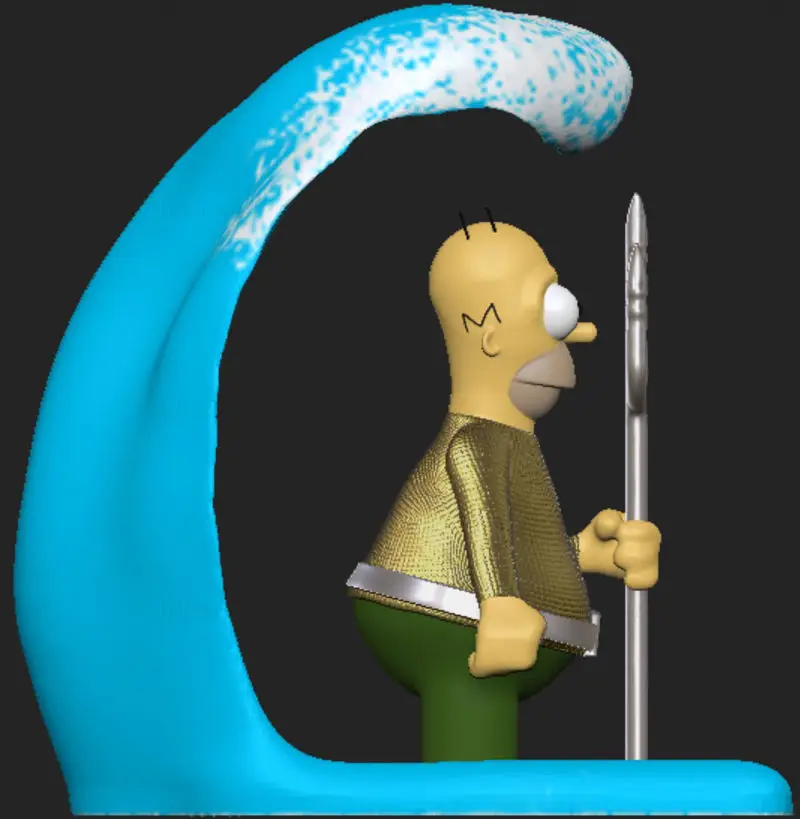 Homer Simpson Aquaman 3D Printing Model STL