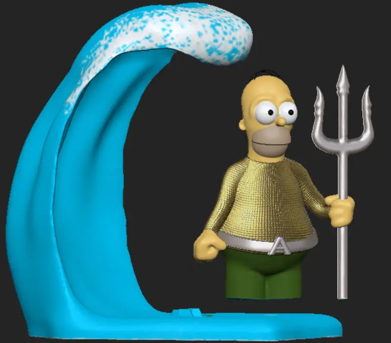 Homer Simpson Aquaman 3D Printing Model STL