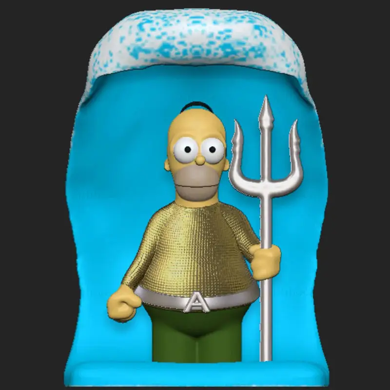 Homer Simpson Aquaman 3D Printing Model STL