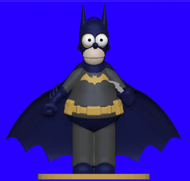 Homero Simpson Batman Modelo de impresión 3D STL