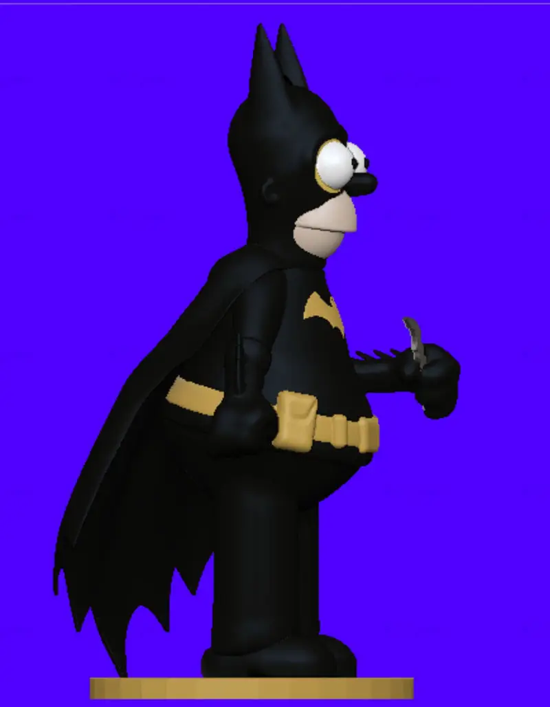 Homer Simpson Batman 3D Printing Model STL