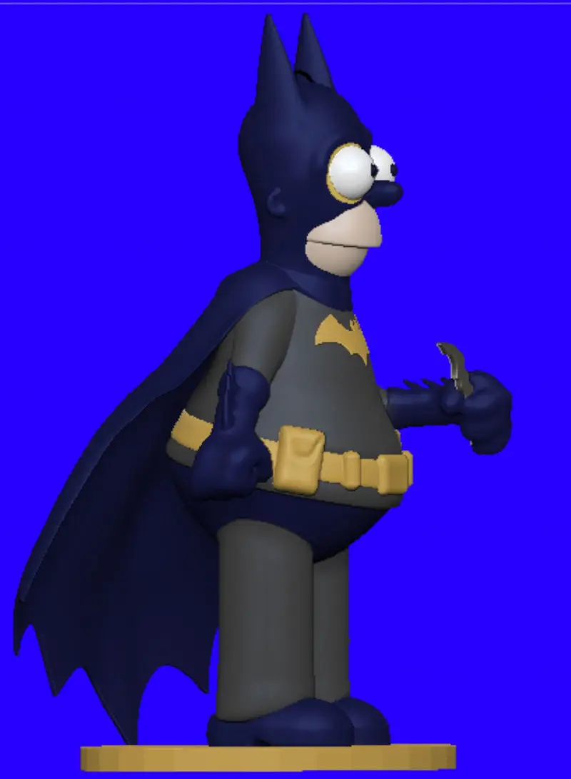 Homer Simpson Batman 3D Printing Model STL