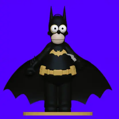 荷马·辛普森蝙蝠侠 3D 打印模型 STL