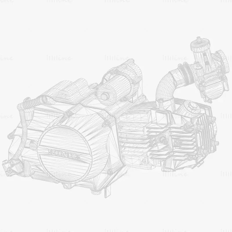 موتور هوندا سری C مدل سه بعدی