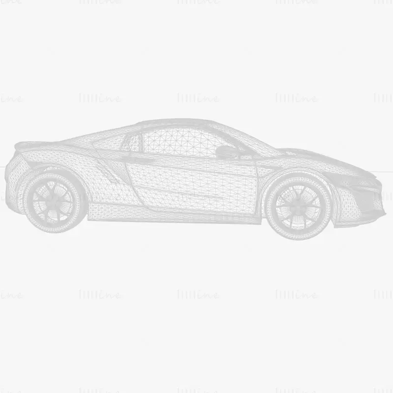 مدل سه بعدی خودرو هوندا NSX 2016