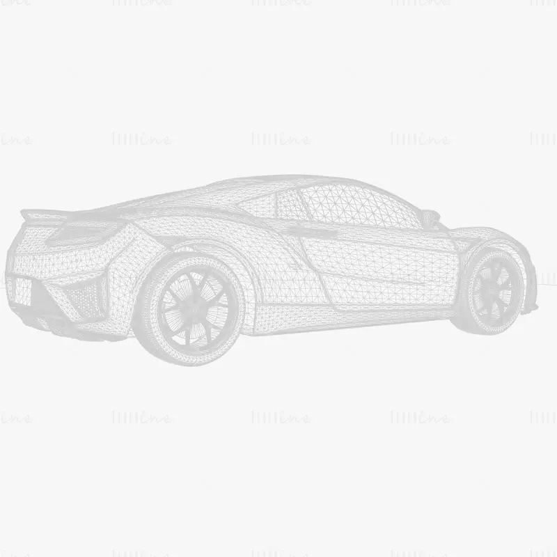 Voiture Honda NSX 2016 modèle 3D