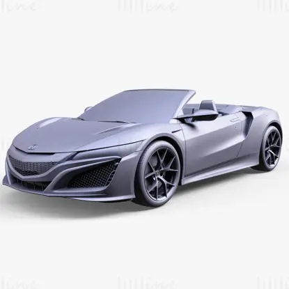 مدل سه بعدی خودرو هوندا NSX کابریولت 2017