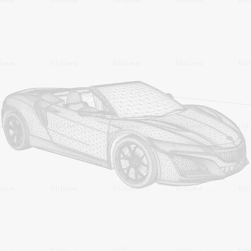 Voiture Honda NSX Cabriolet 2017 modèle 3D