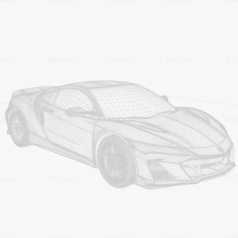 Honda NSX Type S 2022 autó 3D modell