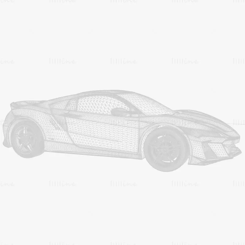 3D модел на автомобил Honda NSX Type S 2022