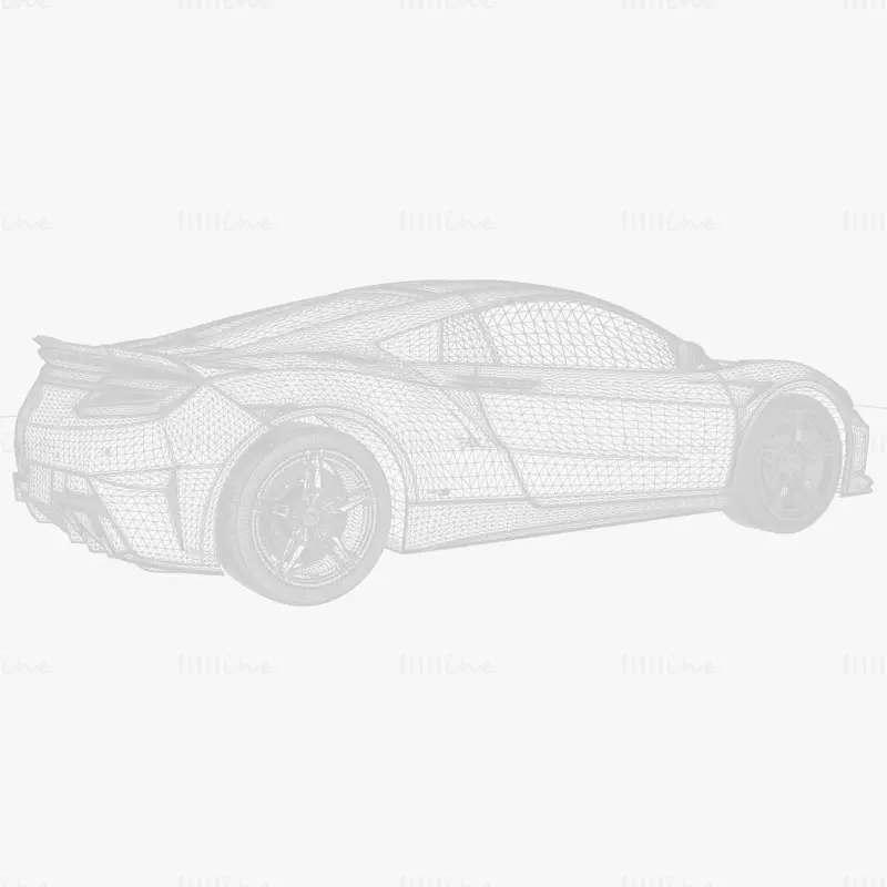 Modello 3D dell'auto Honda NSX Type S 2022
