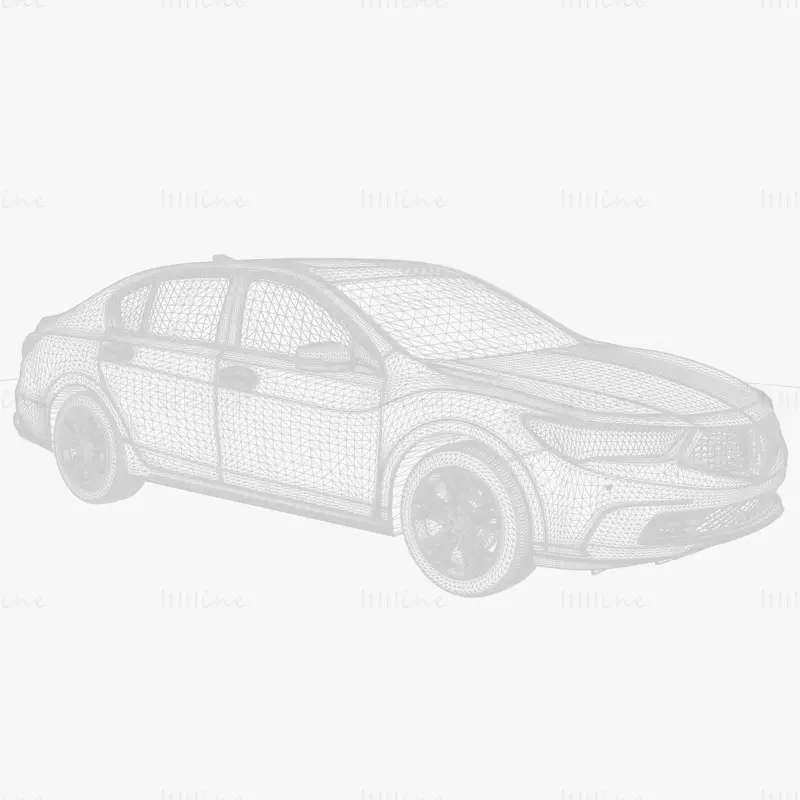 Voiture Honda RLX 2021 modèle 3D