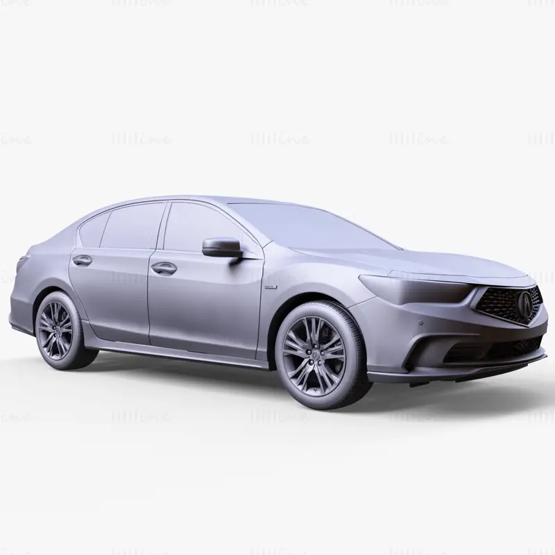 3D модель автомобиля Honda RLX AWD 2021 года