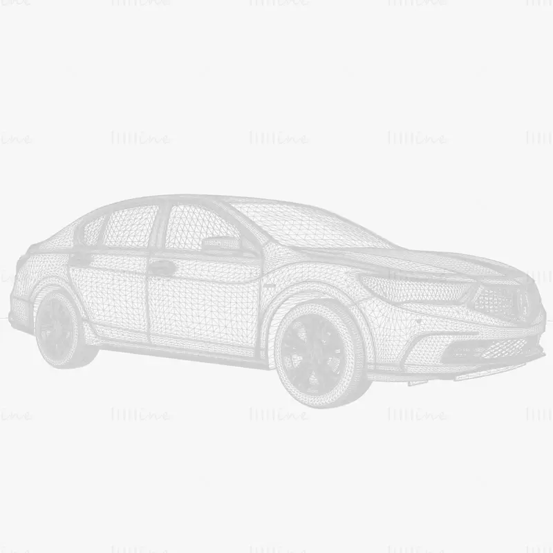 Modello 3D per auto Honda RLX AWD 2021