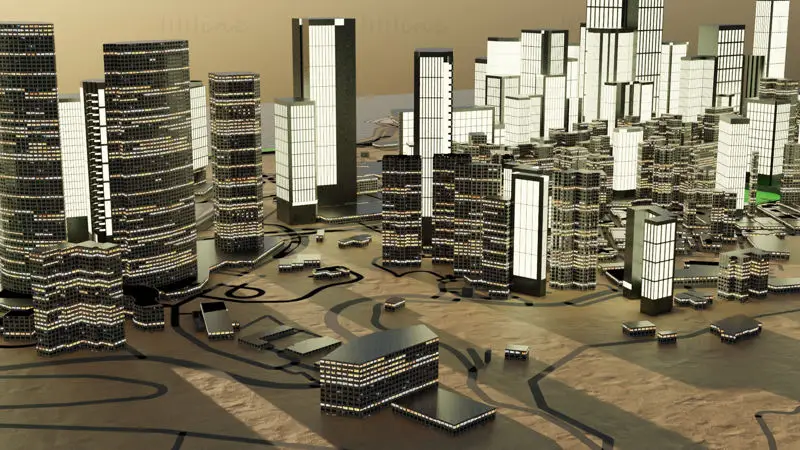 Hongkong Citymap Building 3D Model