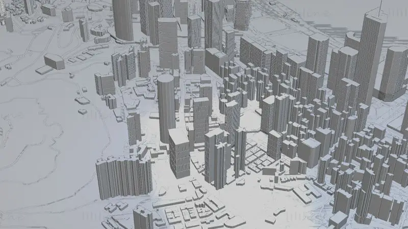 Hongkong Citymap Building 3D Model