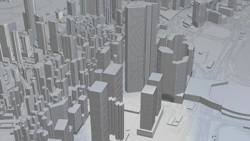 Hongkong Citymap Building 3D Model