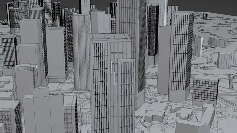 Hongkong Citymap Building 3D Model