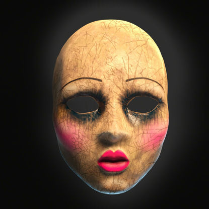 Horror-Puppenmaske 3D-Druckmodell STL