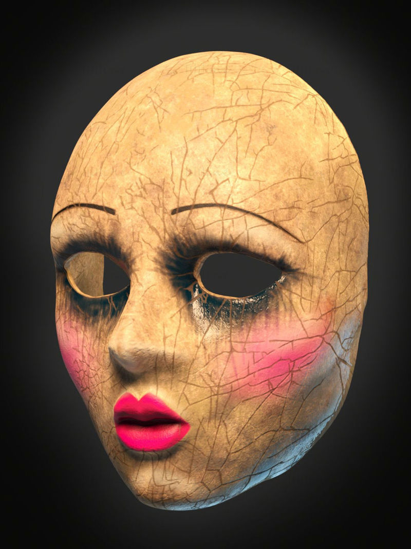 Хоррор лутка маска 3д штампа модел СТЛ