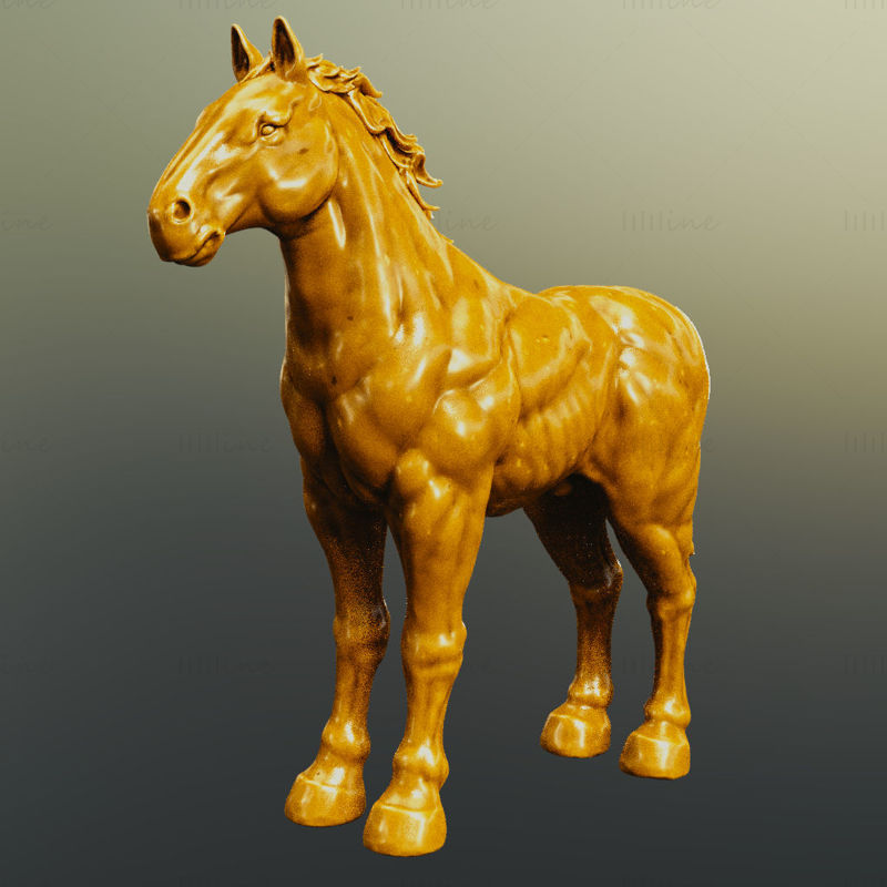 پرینت سه بعدی اسب مدل STL
