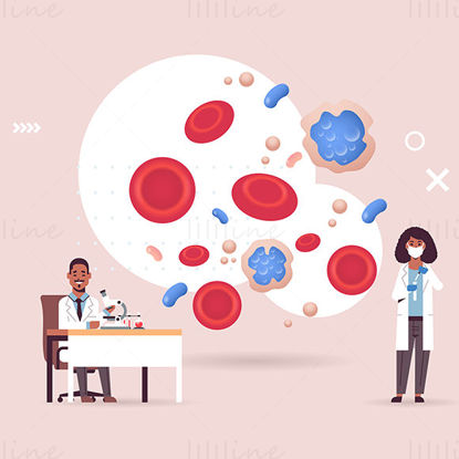 Ilustración de vector de departamento de laboratorio del hospital