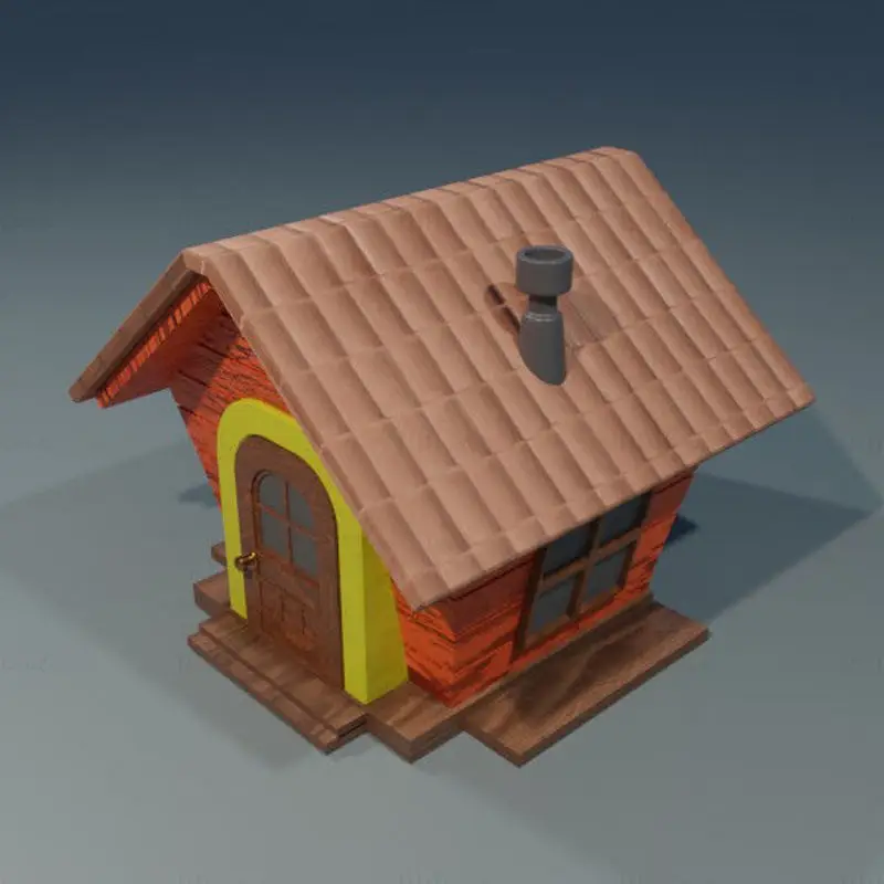 نموذج البيت كوخ 3D