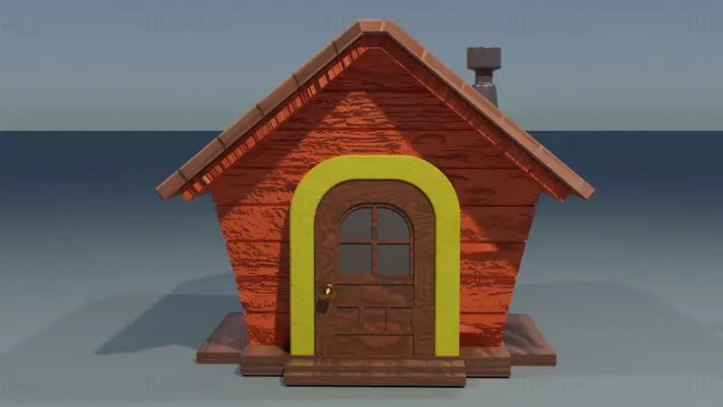 نموذج البيت كوخ 3D