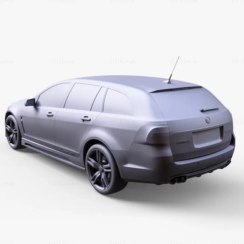 Modello 3D dell'auto HSV Clubsport R8 Tourer Gen F2 2016