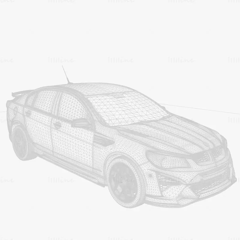 ХСВ ГТС Р Седан 2022 3Д модел аутомобила
