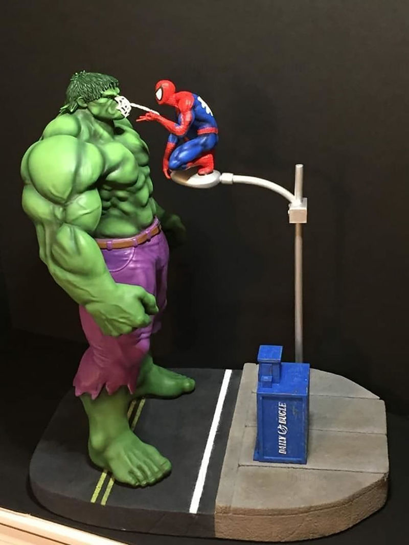 绿巨人和蜘蛛侠立体模型 3D 打印模型 STL